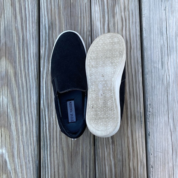 Black Steve Madden Slip On Sneakers - Picture 4 of 4